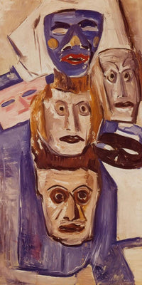 10" x 20" / Fine Art Paper Masks By Marsden Hartley Fine Art Print