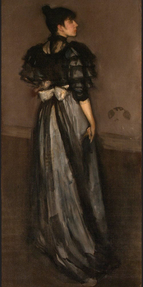 10" x 20" / Fine Art Paper Mother Of Pearl And Silver The Andalusian By James McNeill Whistler Fine Art Print