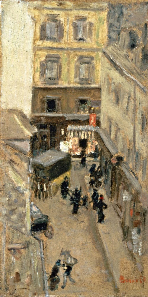 10" x 20" / Fine Art Paper Narrow Street In Paris By Pierre Bonnard Fine Art Print