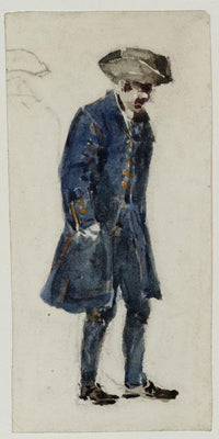 10" x 20" / Fine Art Paper Naval Pensioner By David Cox Fine Art Print