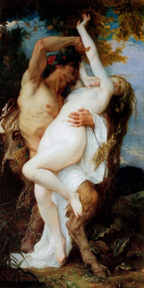 10" x 20" / Fine Art Paper Nymph And Satyr 1860 1 By Alexandre Cabanel Fine Art Print