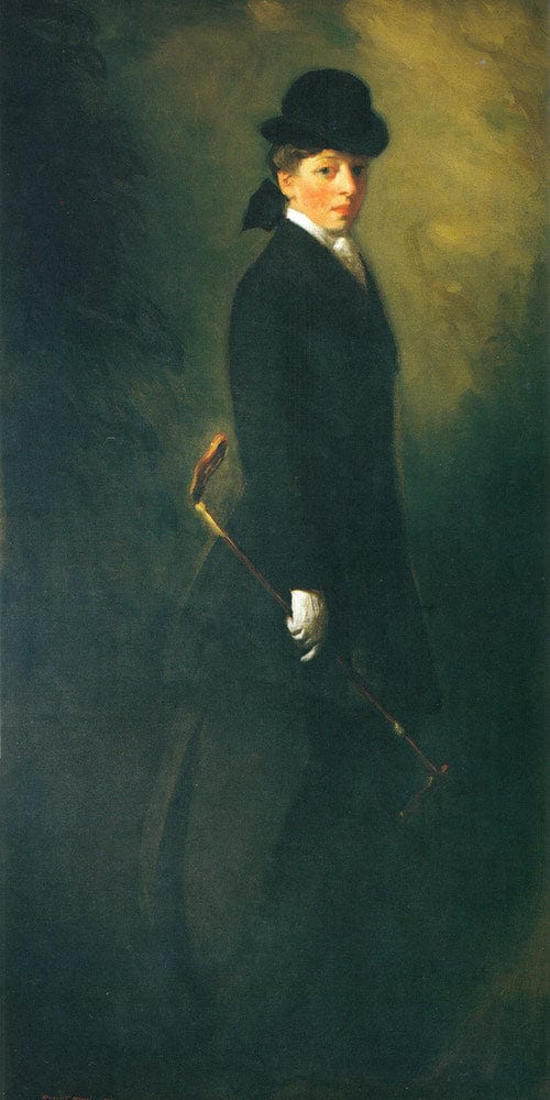 10" x 20" / Fine Art Paper Portrait Of Miss Leora M Dryer In Riding Costume 1902 By Robert Henri Fine Art Print