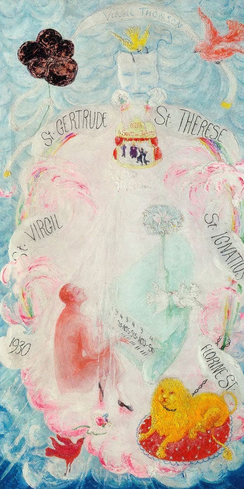 10" x 20" / Fine Art Paper Portrait Of Virgil Thomson By Florine Stettheimer Fine Art Print