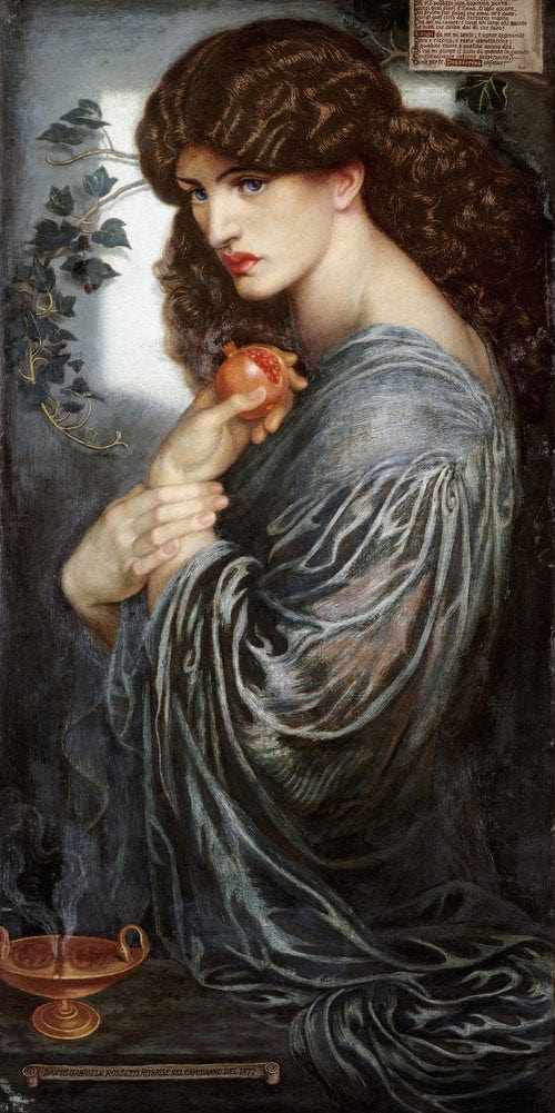 10" x 20" / Fine Art Paper Proserpine 1874 By Dante Gabriel Rossetti Fine Art Print