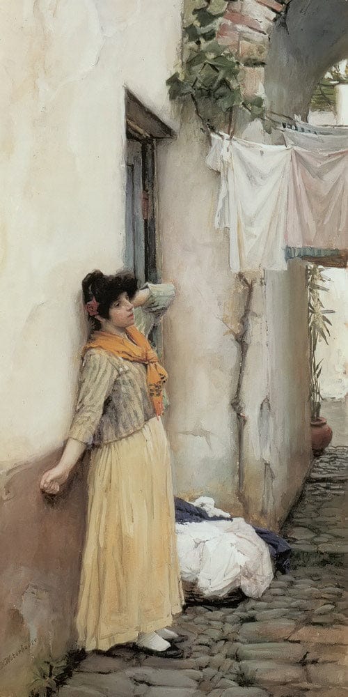 10" x 20" / Fine Art Paper Resting By John Waterhouse Fine Art Print