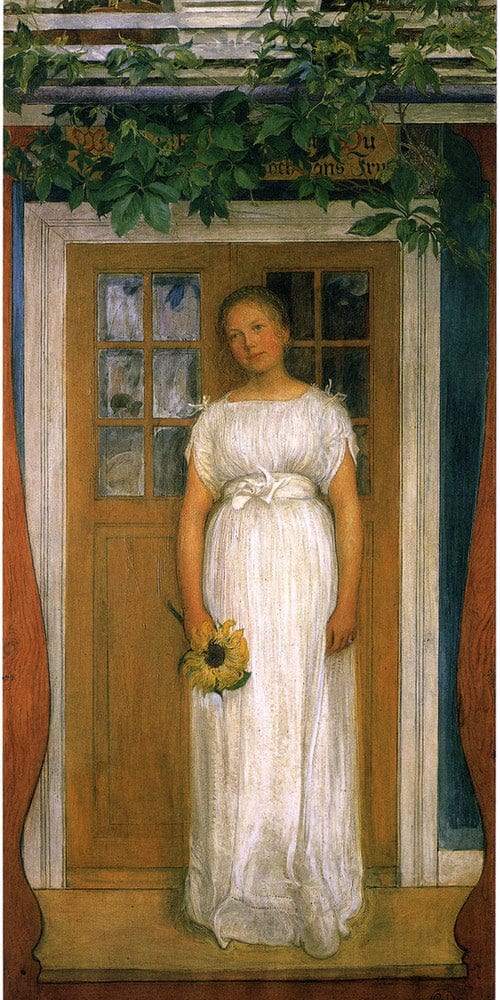 10" x 20" / Fine Art Paper Seventeen Years By Carl Larsson Fine Art Print