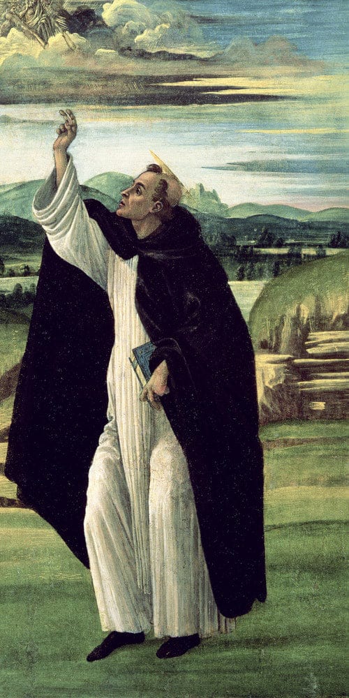 10" x 20" / Fine Art Paper St. Dominic By Sandro Botticelli Fine Art Print