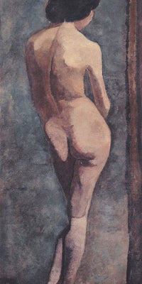 10" x 20" / Fine Art Paper Standing Female Nude, Back View By Paula Modersohn Becker Fine Art Print