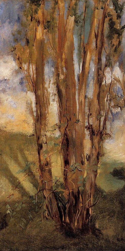 10" x 20" / Fine Art Paper Study Of Trees 1859 Oil On Canvas Private Collection By Edouard Manet Fine Art Print