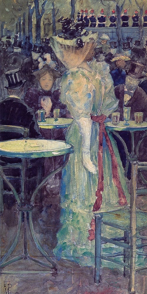 10" x 20" / Fine Art Paper The Band Concert Luxembourg Gardens 1893 By Maurice Prendergast Fine Art Print