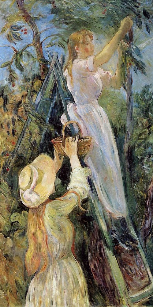 10" x 20" / Fine Art Paper The Cherry Picker 1891 Oil On Canvas 84X154Cm Musee Marmottan Paris By Berthe Morisot Fine Art Print