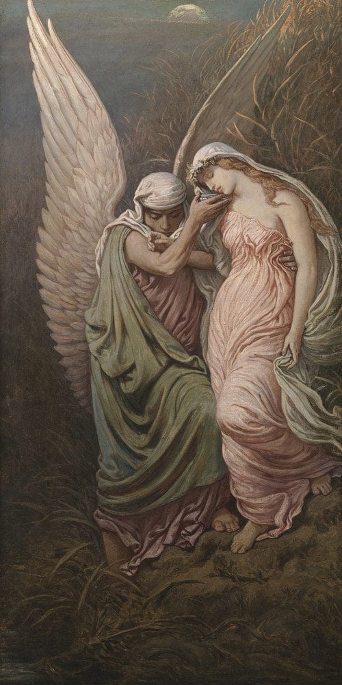 10" x 20" / Fine Art Paper The Cup Of Death By Elihu Vedder Fine Art Print