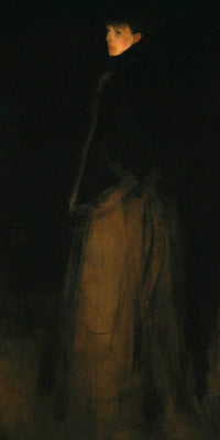 10" x 20" / Fine Art Paper The Fur Jacket Arrangement In Black And Brown By James McNeill Whistler Fine Art Print