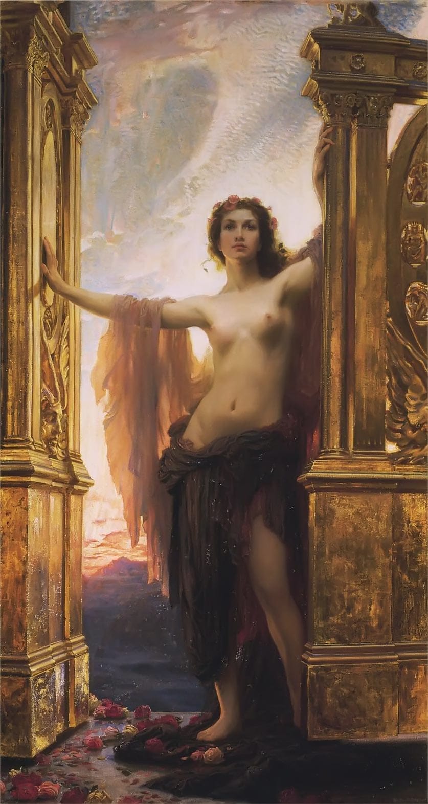10" x 20" / Fine Art Paper The Gates of Dawn by Herbert James Draper Fine Art Print