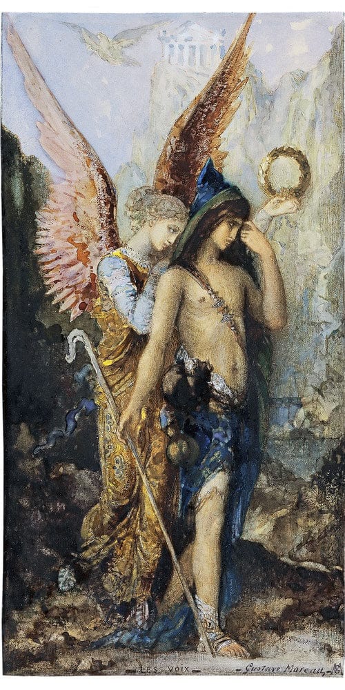 10" x 20" / Fine Art Paper The Voices 1867 By Gustave Moreau Fine Art Print