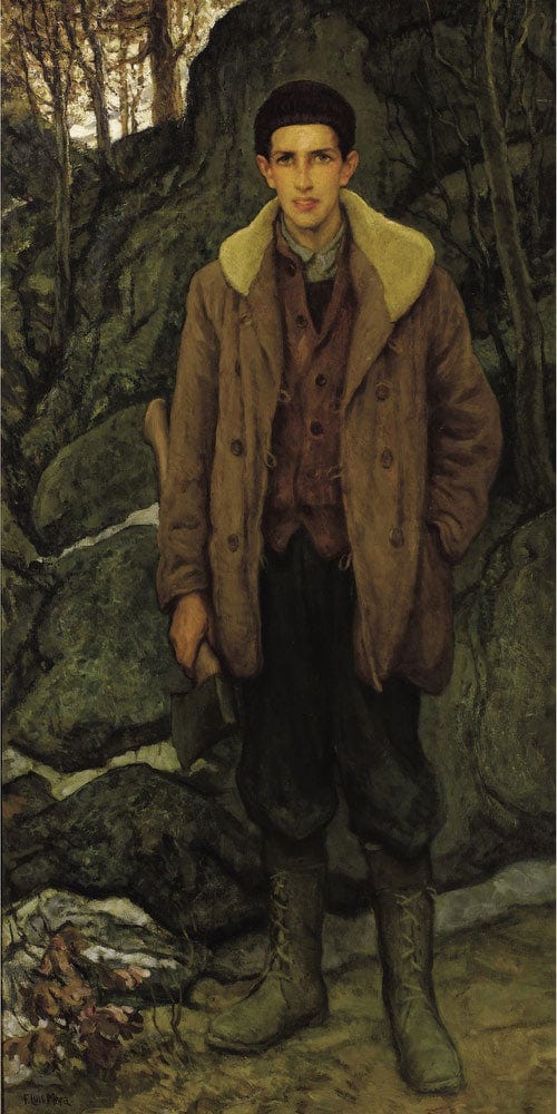 10" x 20" / Fine Art Paper The Woodsman William Compton Circa 1913 By Francis Luis Mora Fine Art Print