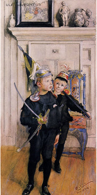 10" x 20" / Fine Art Paper Ulf And Pontus By Carl Larsson Fine Art Print