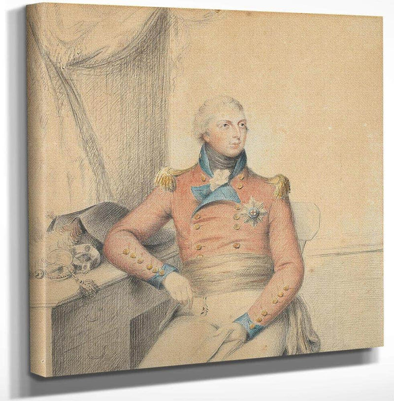 12" x 12" / Canvas Wrap A Rare Work On Paper Portraying Prince William Frederick, Duke Of Gloucester And Edinburgh (1776–1834) By William Henry Walker Fine Art Print