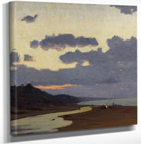12" x 12" / Canvas Wrap A Stormy Evening By Frank V. Dudley Fine Art Print