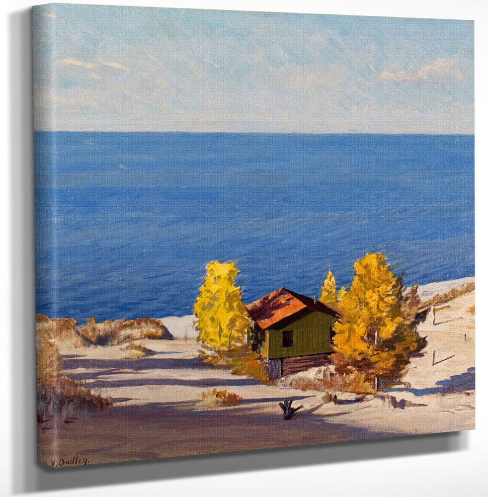 12" x 12" / Canvas Wrap A Sunny Autumn Day By Frank V. Dudley Fine Art Print