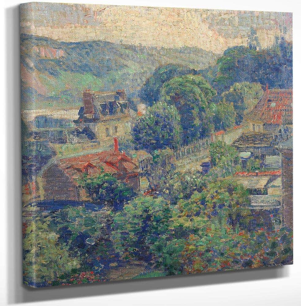 12" x 12" / Canvas Wrap A View Of A French Village, 1926 Fine Art Print