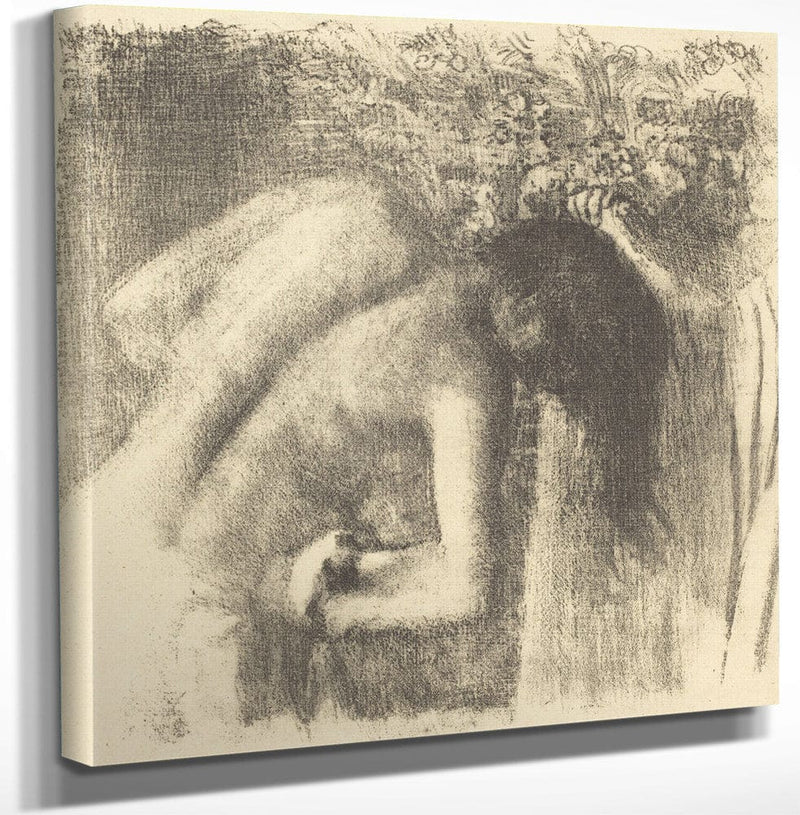 12" x 12" / Canvas Wrap After The Bath (La Sortie Du Bain (Grand Planche)) By Edgar Degas Fine Art Print