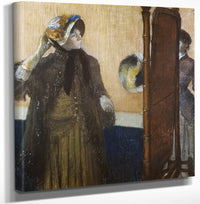 12" x 12" / Canvas Wrap At The Milliner's 2 By Edgar Degas Fine Art Print