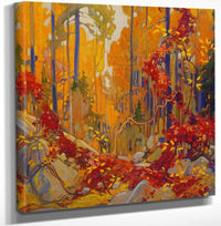12" x 12" / Canvas Wrap Autumns Garland By Tom Thomson Fine Art Print