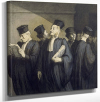 12" x 12" / Canvas Wrap Avant L'audience 1 By Honore Daumier Fine Art Print