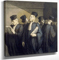 12" x 12" / Canvas Wrap Avant L'audience By Honore Daumier Fine Art Print