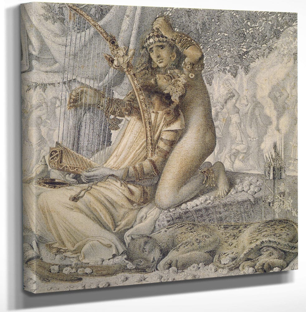 12" x 12" / Canvas Wrap Babylon Hath Been A Golden Cup 1859 By Simeon Solomon Fine Art Print