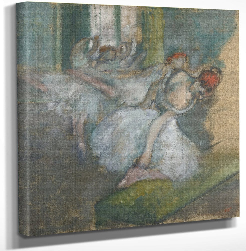 12" x 12" / Canvas Wrap Ballet Dancers 2 By Edgar Degas Fine Art Print