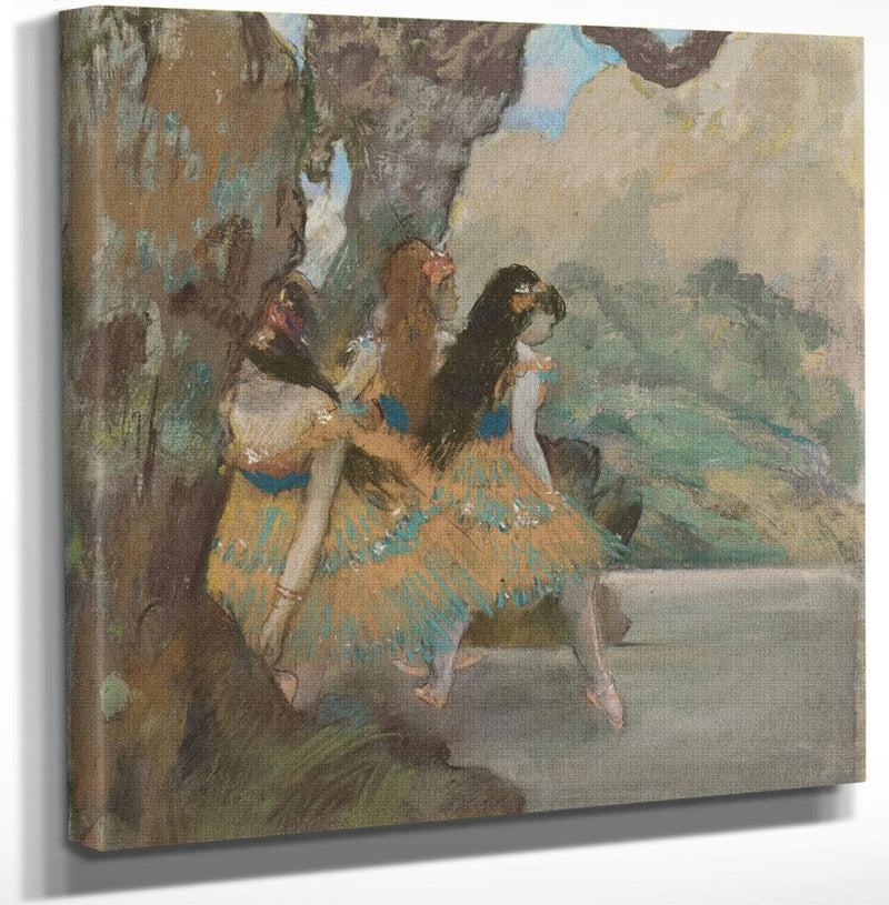 12" x 12" / Canvas Wrap Ballet Dancers By Edgar Degas Fine Art Print