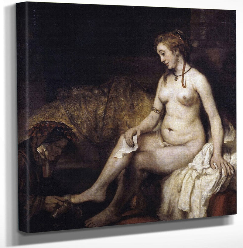 12" x 12" / Canvas Wrap Bathsheba With David's Letter By Rembrandt Fine Art Print