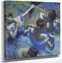 12" x 12" / Canvas Wrap Blue Dancers By Edgar Degas Fine Art Print