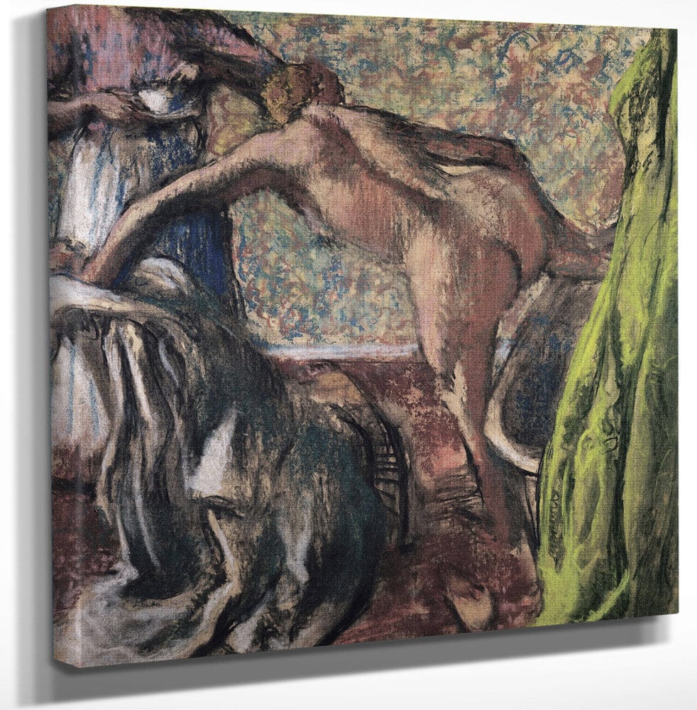 12" x 12" / Canvas Wrap Breakfast After The Bath (The Bath) By Edgar Degas Fine Art Print