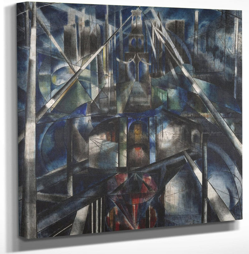 12" x 12" / Canvas Wrap Brooklyn Bridge By Joseph Stella Fine Art Print