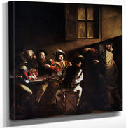 12" x 12" / Canvas Wrap Calling Of Saint Matthew By Caravaggio Fine Art Print