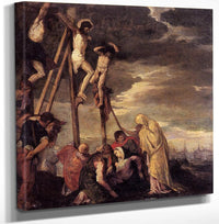 12" x 12" / Canvas Wrap Calvary After Veronese 1858 By Berthe Morisot Fine Art Print