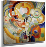 12" x 12" / Canvas Wrap Carousel With Pigs (Or Electric Carousel) By Robert Delaunay Fine Art Print
