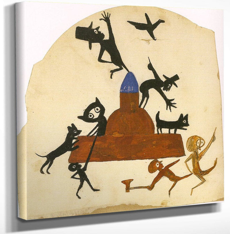 12" x 12" / Canvas Wrap Chasing Ghosts By Bill Traylor Fine Art Print