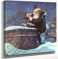 12" x 12" / Canvas Wrap Christmas Day By NC Wyeth Fine Art Print
