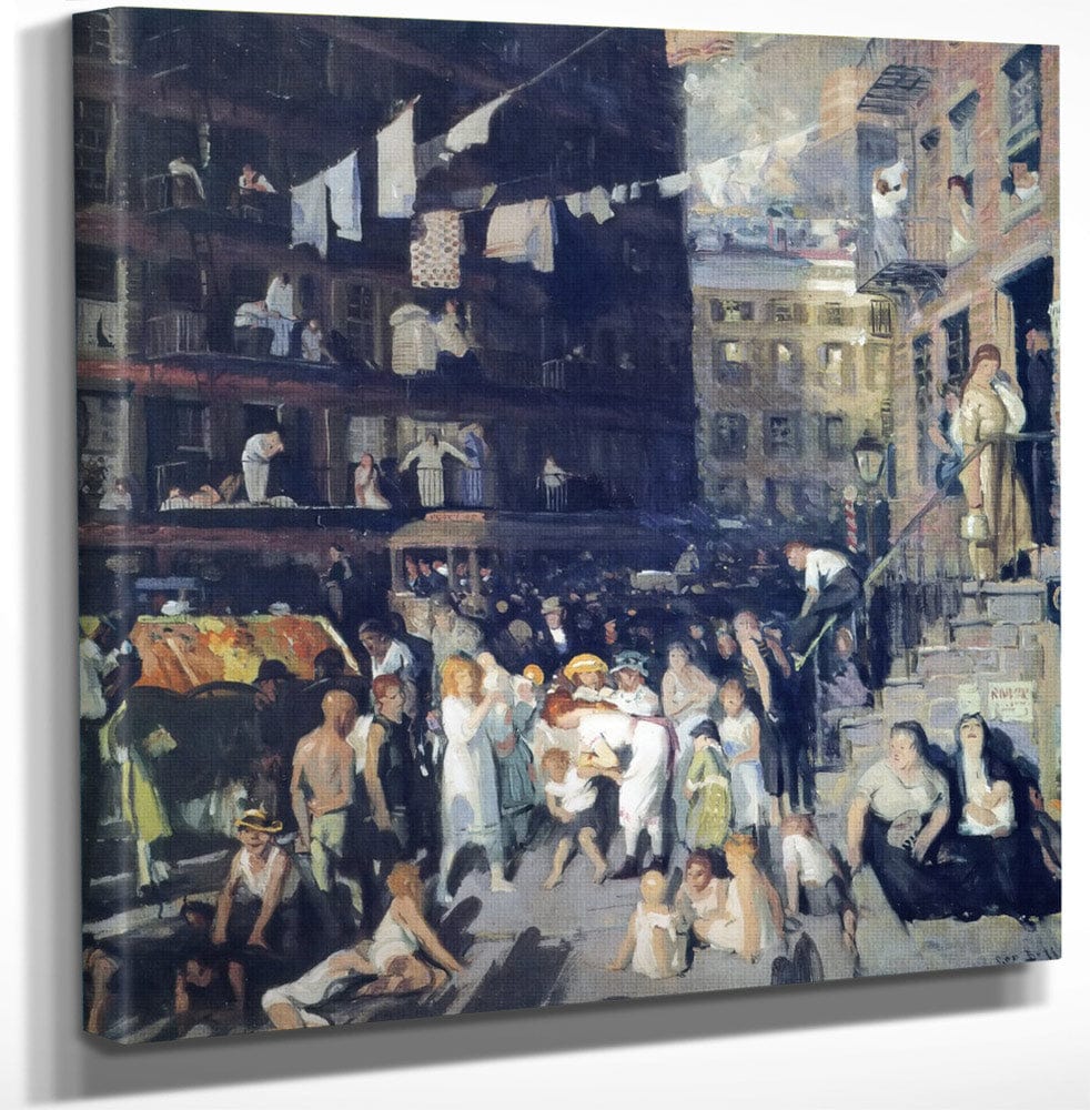 12" x 12" / Canvas Wrap Cliff Dwellers 1913 By George Bellows Fine Art Print