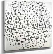 12" x 12" / Canvas Wrap Compositie in lijn, tweede staat, 1916-1917 By Piet Mondrian Fine Art Print