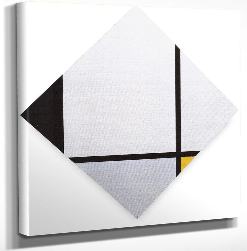 12" x 12" / Canvas Wrap Composition With Blue And Yellow Composition I 1925 Oil On Canvas 112X112Mm Kunsthaus Zu Rich Min By Piet Mondrian Fine Art Print