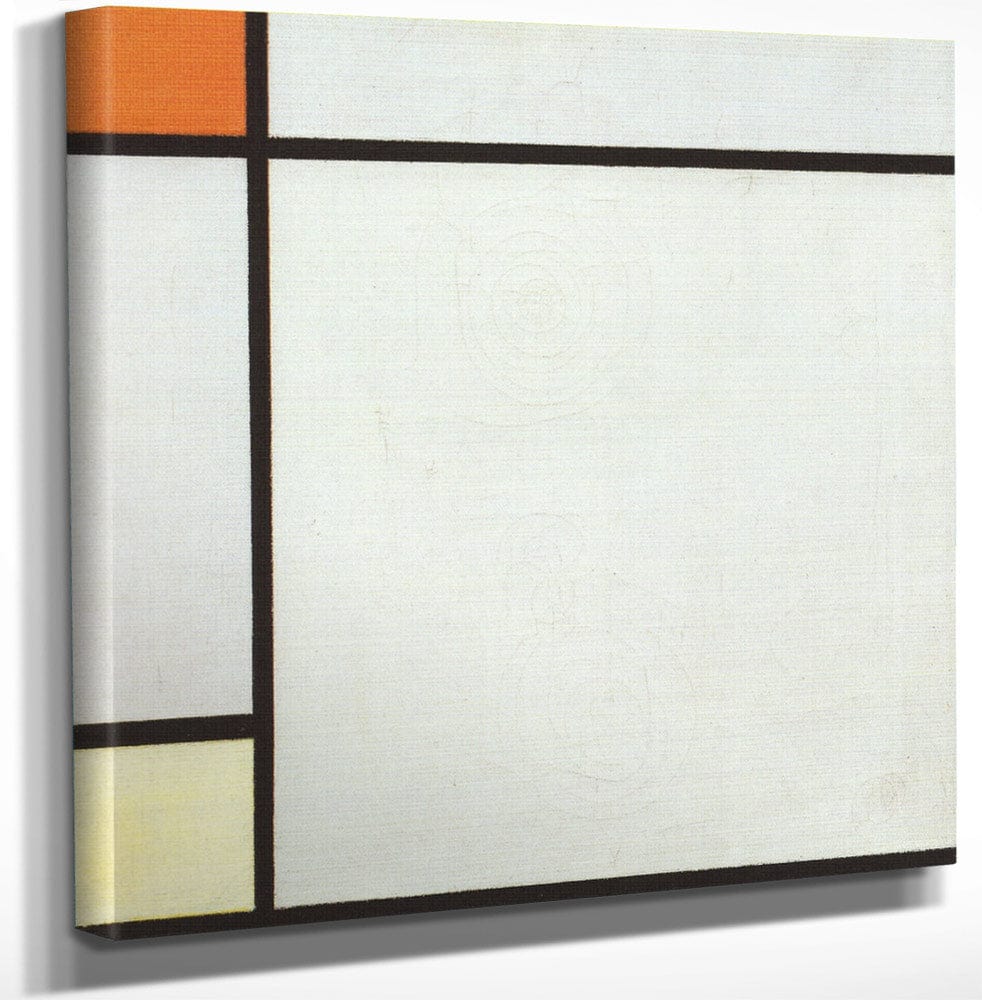 12" x 12" / Canvas Wrap Composition With Red Yellow And Blue 1927 Oil On Canvas Private Collection By Piet Mondrian Fine Art Print