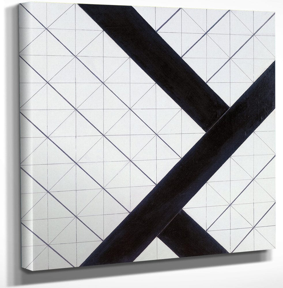 12" x 12" / Canvas Wrap Counter Composition Vi 1925 By Theo Van Doesburg Fine Art Print