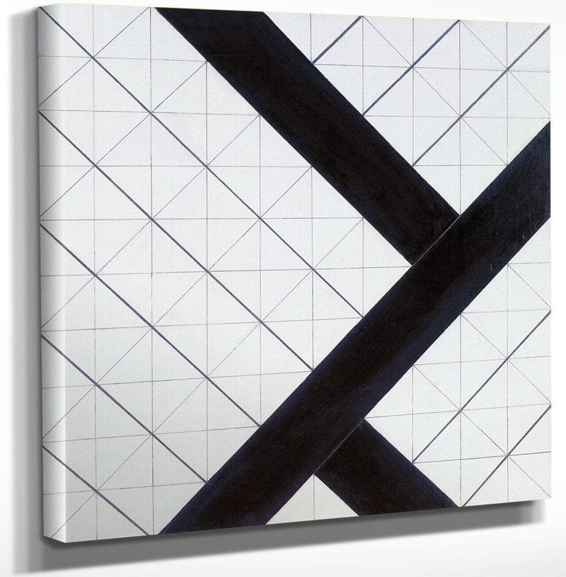 12" x 12" / Canvas Wrap Counter Composition Vi 1925 By Theo Van Doesburg Fine Art Print