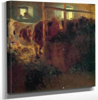 12" x 12" / Canvas Wrap Cow Shed, 1899 By Gustav Klimt Fine Art Print