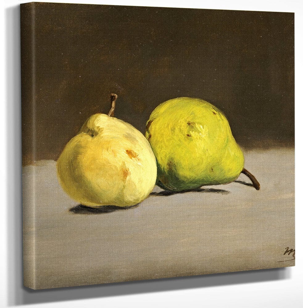 12" x 12" / Canvas Wrap Deux Poires By Edouard Manet Fine Art Print